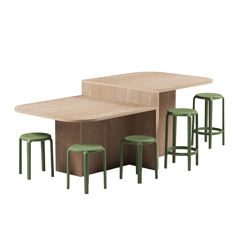 Island Curve Tectonic Table by VE Furniture